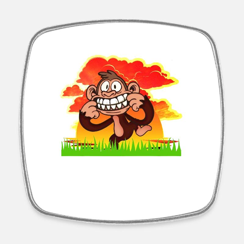 MONKEY - Square fridge magnet - white