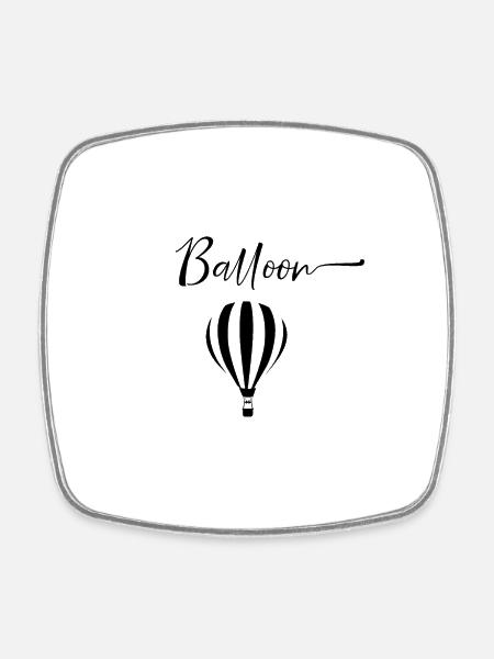 Heißluftballon Heißluftballon Heißluftballon - Viereckiger Kühlschrankmagnet - Weiß