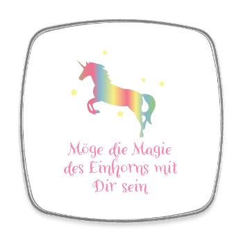 Einhorn - Viereckiger Kühlschrankmagnet - Weiß - Vorne
