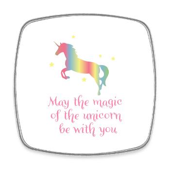 Unicorn - Square fridge magnet - white - Front