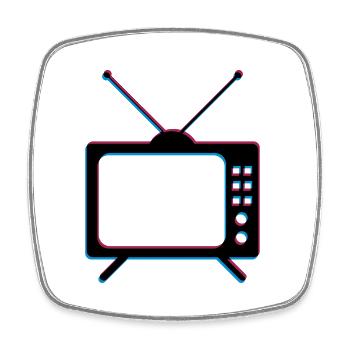 3d fernseher tv retro antenne bildschirm fernsehen - Viereckiger Kühlschrankmagnet - Weiß - Vorne