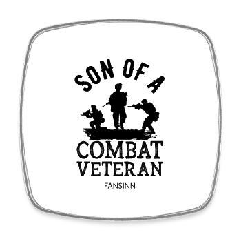 Veteran soldier war peace America gift hero - Square fridge magnet - white - Front
