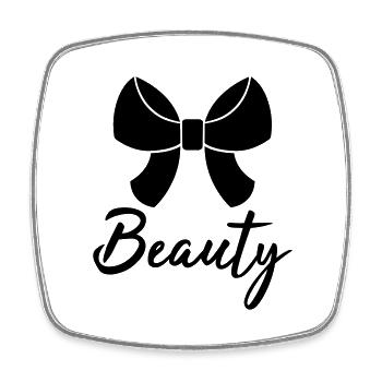beauté beauté bête bête arc bande de cheveux sc - Magnet carré - blanc - Devant