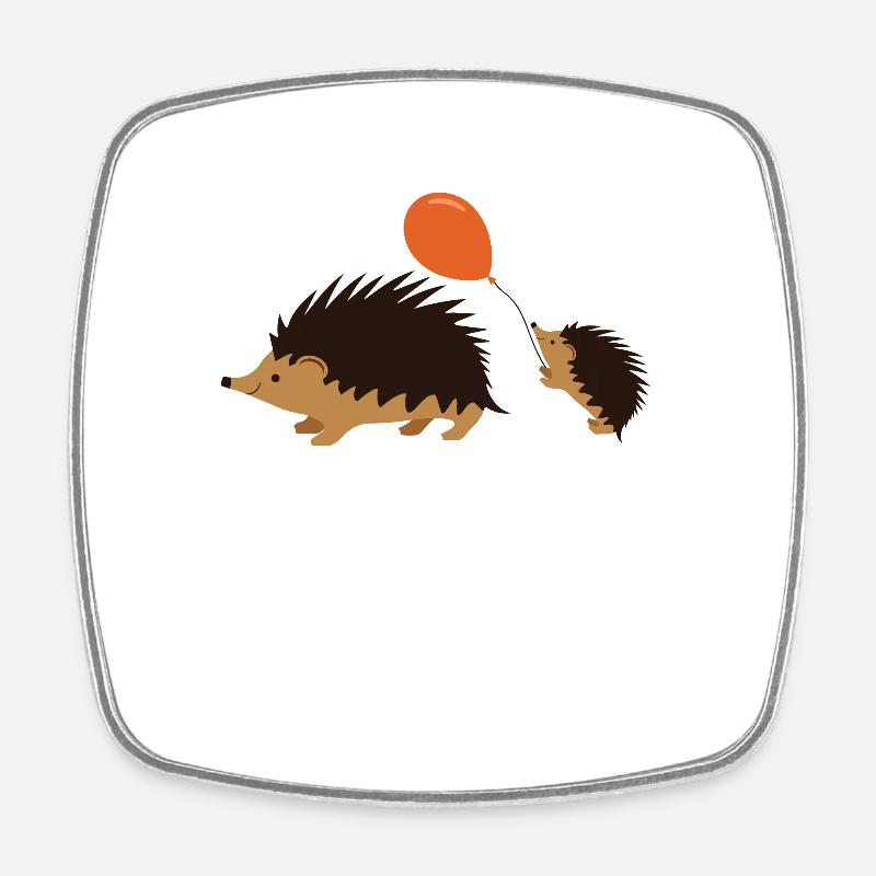 Hedgehog - Square fridge magnet - white