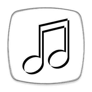 sign party music note music celebrate 3d band konze - Square fridge magnet - white - Front