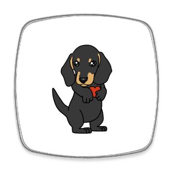 Dog Dogs Dog breeds Pets Pets Animal lover Dachshund - Square fridge magnet - white - Front