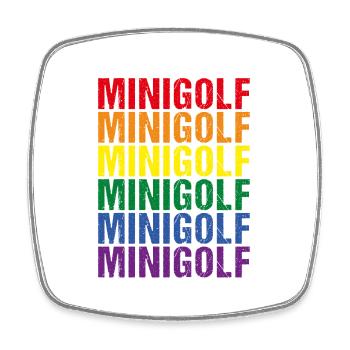 Golf Golf Golf Ball Indoor Golf LGBT - Square fridge magnet - white - Front