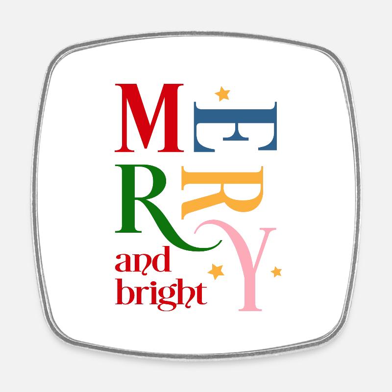 Christmas - Square fridge magnet - white