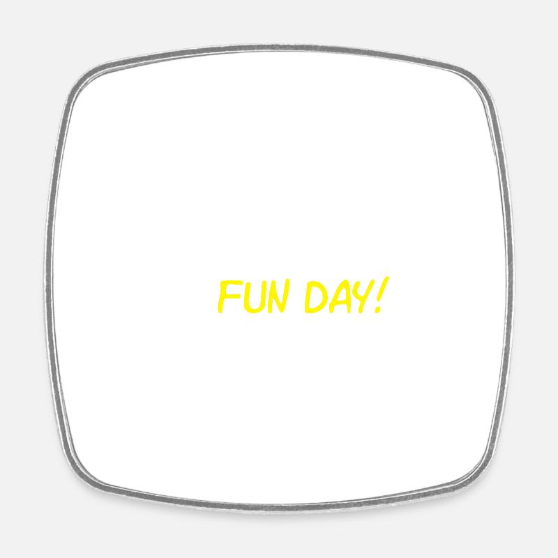 Windy fun day - Viereckiger Kühlschrankmagnet - Weiß