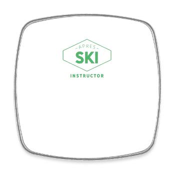 Moniteur de Ski Party Après Ski Célébrer Après Moniteur de Ski - Magnet carré - blanc - Devant