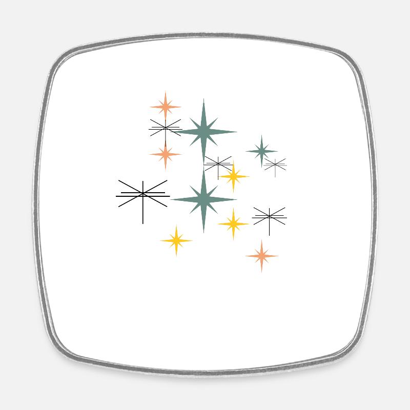 Stars - Square fridge magnet - white