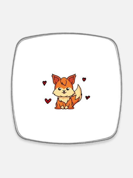 Just A Girl Who Loves Foxes Lustiges Fuchs Kostüm - Viereckiger Kühlschrankmagnet - Weiß