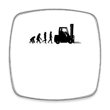 Evolution truck drivers - Square fridge magnet - white - Front