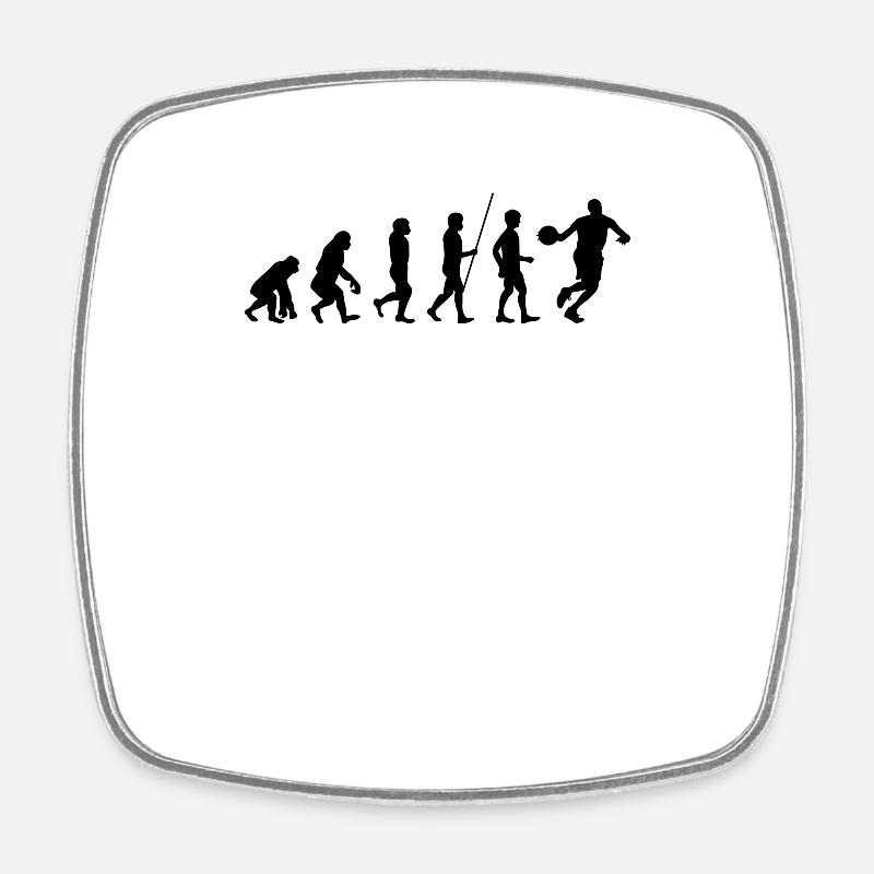 Basketball Evolution - Magnet carré - blanc
