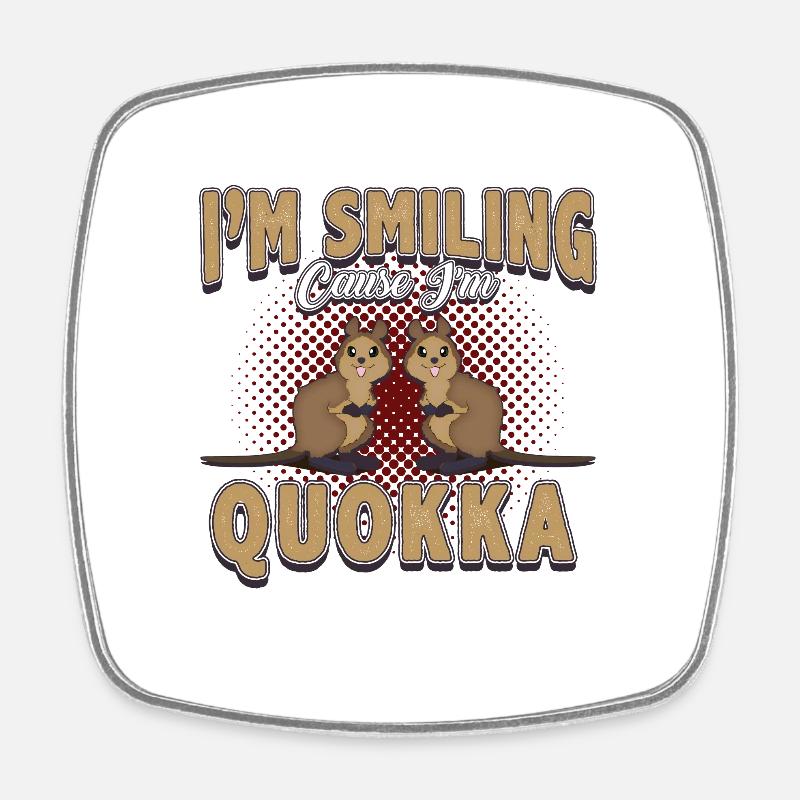 Quokka - Square fridge magnet - white