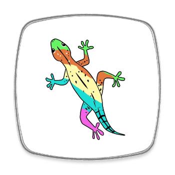 Eidechse Gecko Zoologie Wildtiere Lurch Amphibie - Viereckiger Kühlschrankmagnet - Weiß - Vorne
