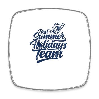 summer - Square fridge magnet - white - Front
