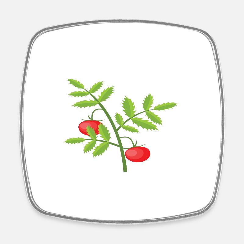 tomates - Magnet carré - blanc