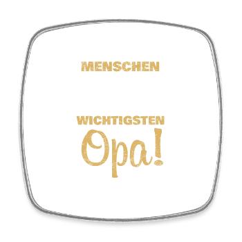 Die Wichtigsten Nennen Mich Opa Retro Vintage - Viereckiger Kühlschrankmagnet - Weiß - Vorne