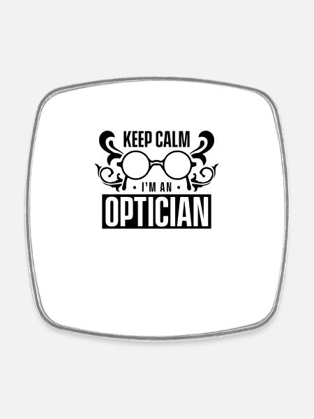 Optiker - Viereckiger Kühlschrankmagnet - Weiß