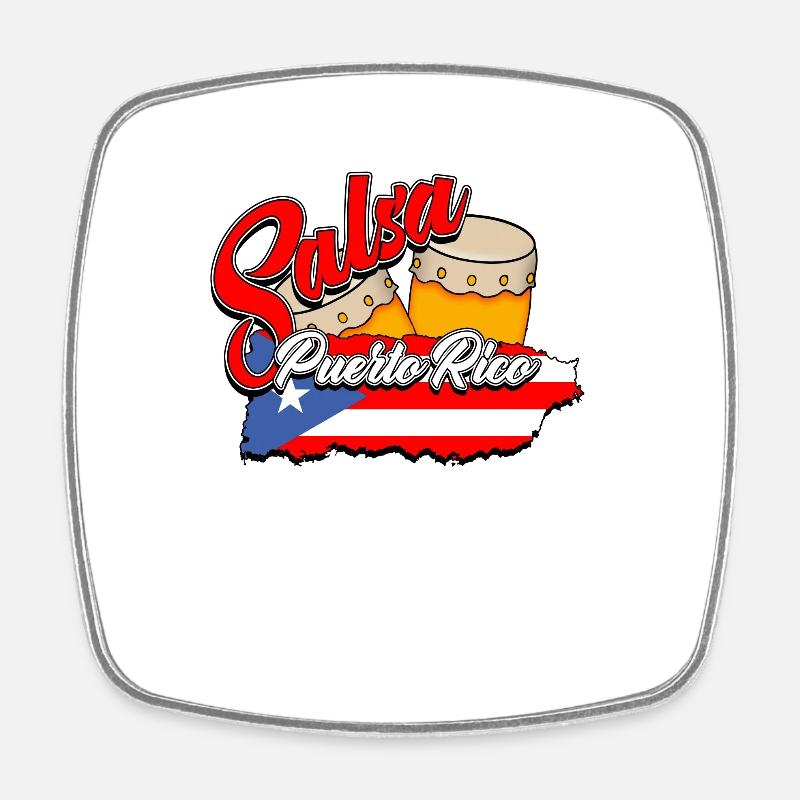 Salsa - Square fridge magnet - white