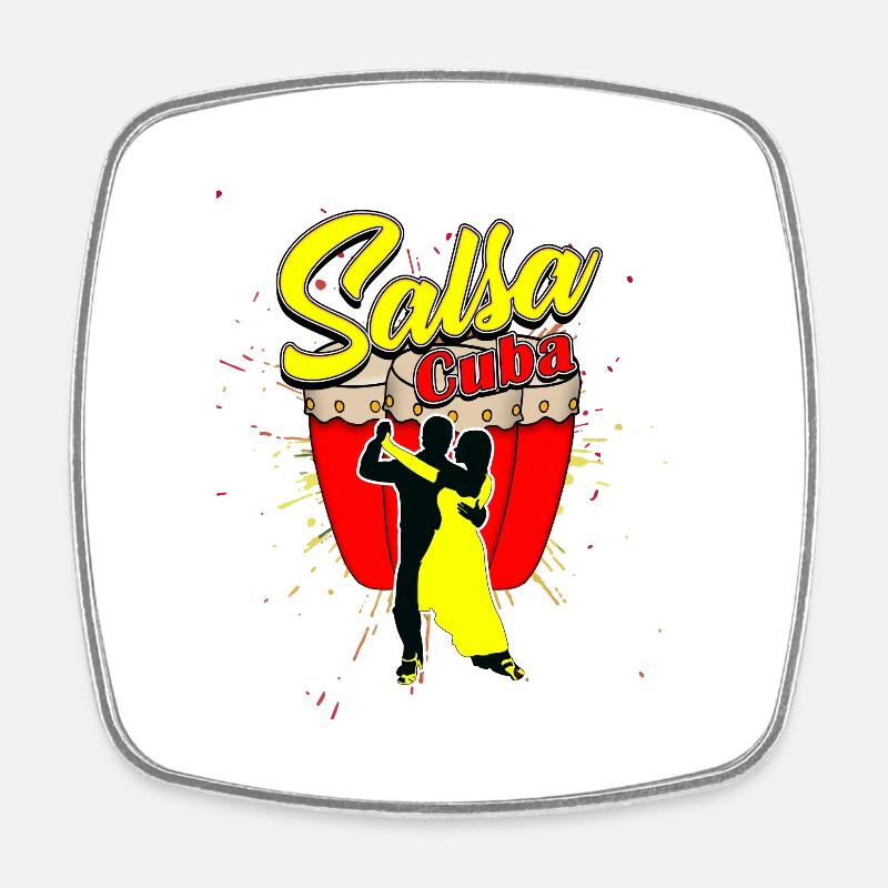 Salsa - Square fridge magnet - white