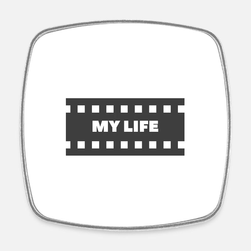 cinéma - Magnet carré - blanc