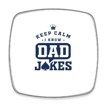 Dad Jokes - Square fridge magnet - white - Front