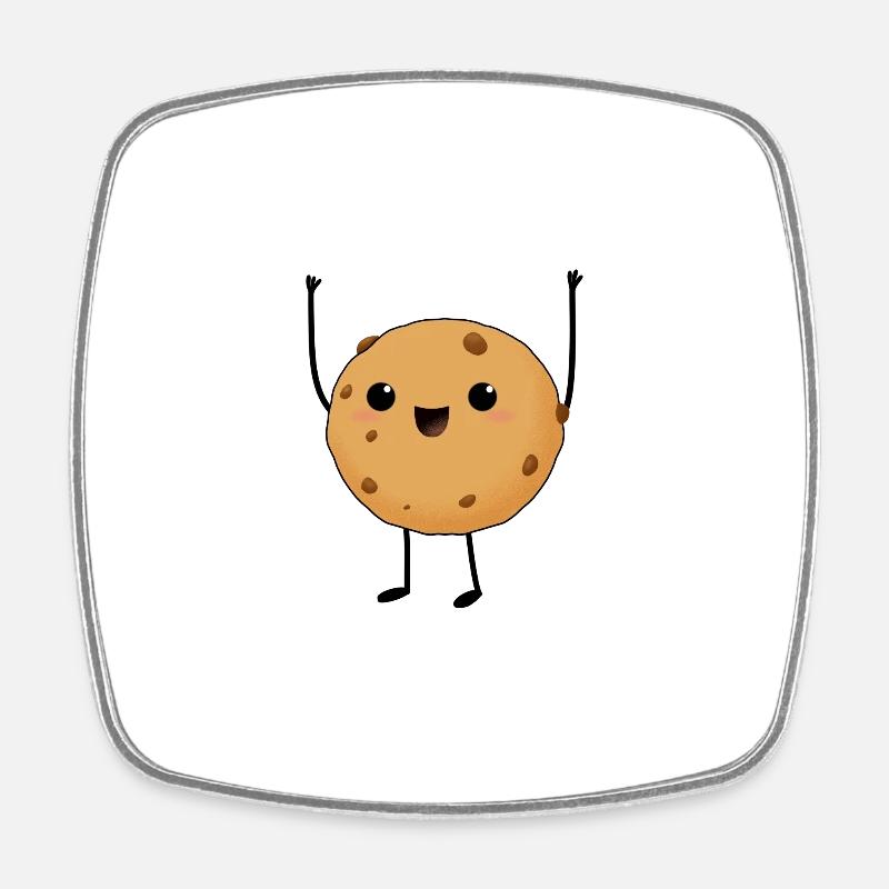 Enthousiaste Biscuit Excited Cookie - Magnet carré - blanc