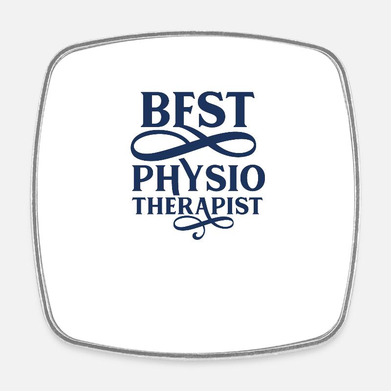 Physiotherapist - Square fridge magnet - white