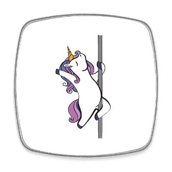 Pole dance unicorn - Square fridge magnet - white - Front