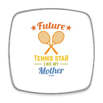 Tennis sport entraîneur balle de tennis drôle - Magnet carré - blanc - Devant