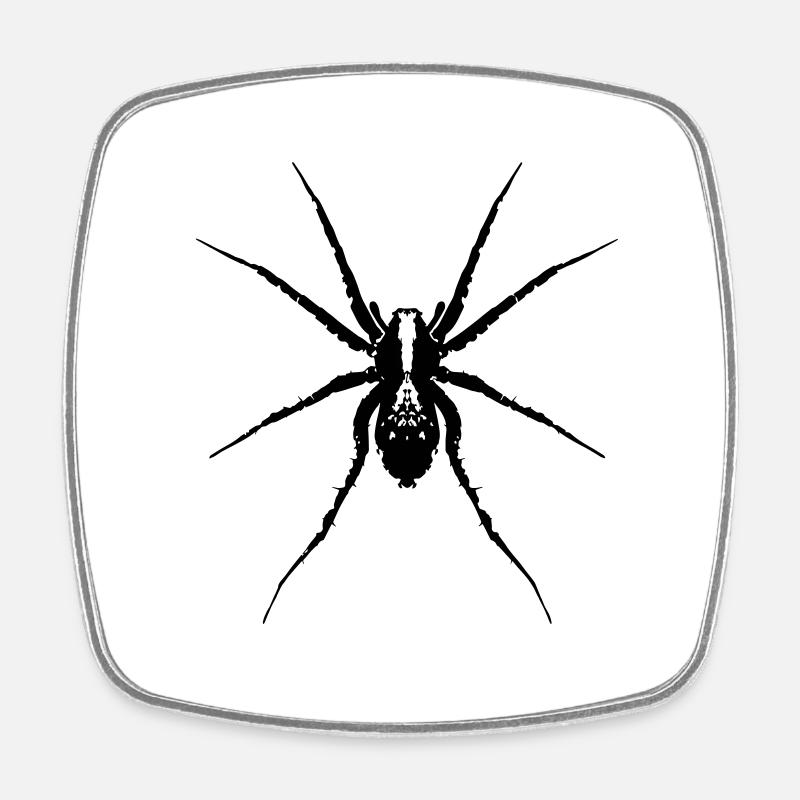 Spider / Wolf Spider - Square fridge magnet - white