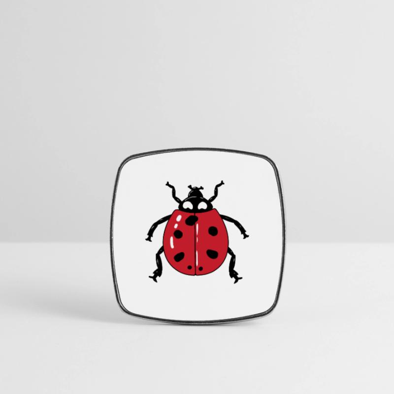 May Beetle Ladybug Lucky Charm Spring Easter Square fridge magnet