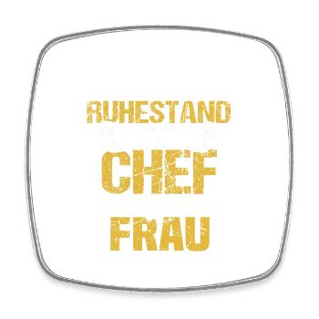 Rentner Rente Geschenk Lustig Geek Renteneintritt - Viereckiger Kühlschrankmagnet - Weiß - Vorne