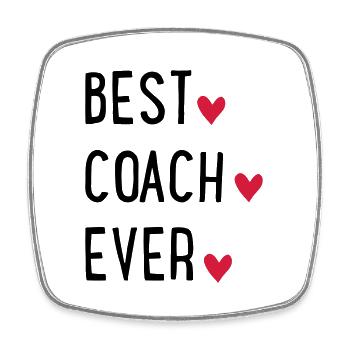Coach - Square fridge magnet - white - Front