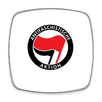 Antifaschistische Aktion, Antifa Logo, Flaggen - Viereckiger Kühlschrankmagnet - Weiß - Vorne