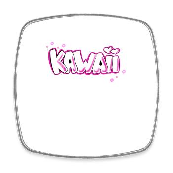 Funny anime cosplay manga hentai kawaii gift - Square fridge magnet - white - Front