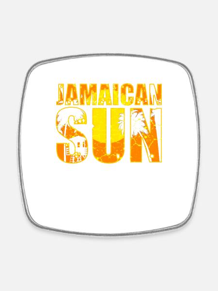 Jamaika Flagge Karibik Urlaub Jamaica Strand - Viereckiger Kühlschrankmagnet - Weiß