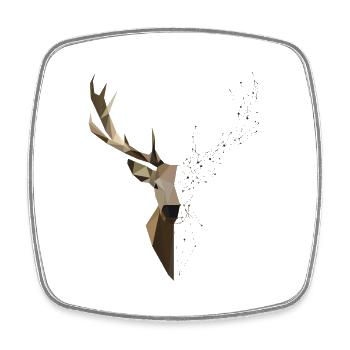Deer geometric - Square fridge magnet - white - Front