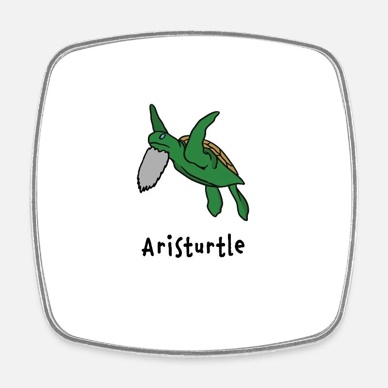 Philosophe Aristote - Magnet carré - blanc