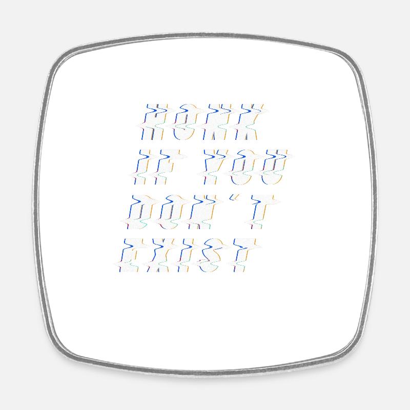 Existentialism philosophy - Square fridge magnet - white
