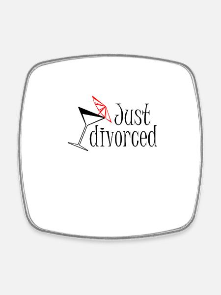 Scheidung - Just divorced - Viereckiger Kühlschrankmagnet - Weiß