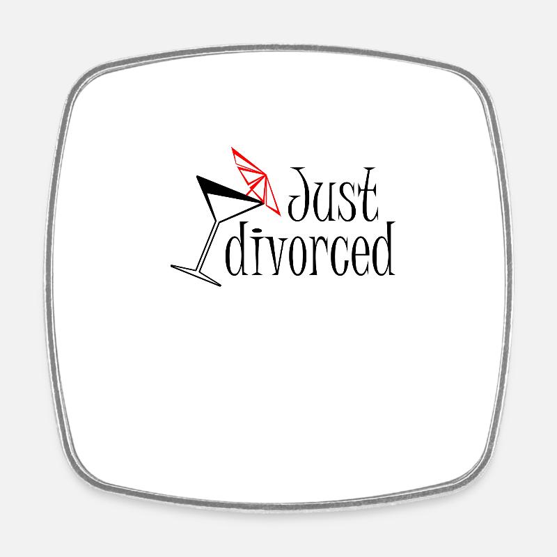 Scheidung - Just divorced - Viereckiger Kühlschrankmagnet - Weiß