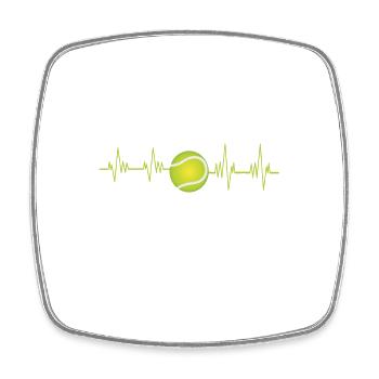 Battements de coeur Tennis - Magnet carré - blanc - Devant