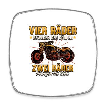 Lustig Motorrad Bike Geschenk Spruch Sarkastisch - Viereckiger Kühlschrankmagnet - Weiß - Vorne