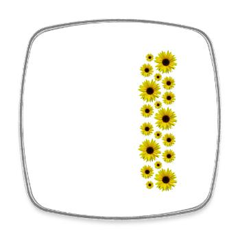 Sunflowers, sunflowers, flowers, flowers, floral - Square fridge magnet - white - Front
