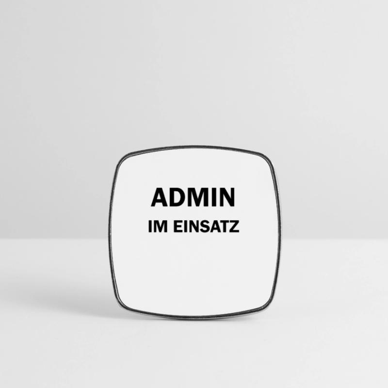 Admin im Einsatz IT Computer Nerd Viereckiger Kühlschrankmagnet