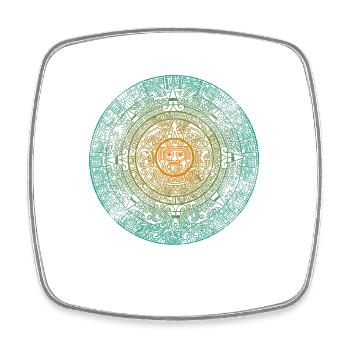 Aztec Mayan Aztec Calendar Mexico - Square fridge magnet - white - Front