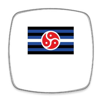 BDSM Flagge Symbol Dom Sub Fetisch Kinky Sex DDLG - Viereckiger Kühlschrankmagnet - Weiß - Vorne